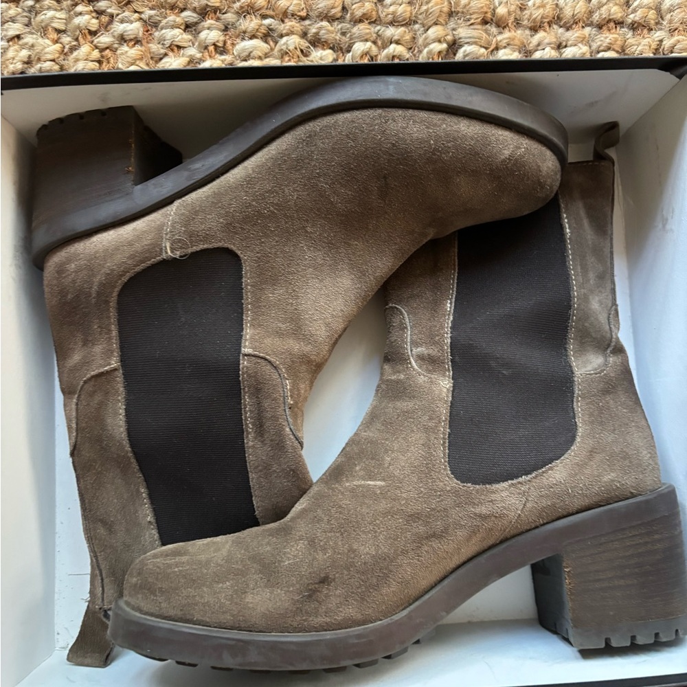 Italian Brown Suede Ankle Boots